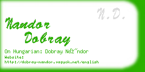 nandor dobray business card